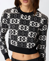 Maglia cropped con logo Love Birds - | Pinko