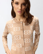 Cardigan with Love Birds logo - | Pinko