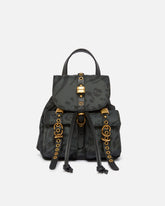 Small nylon backpack with animal print - | Pinko