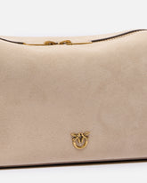 Horizontal Bag medium shoulder bag in suede - | Pinko