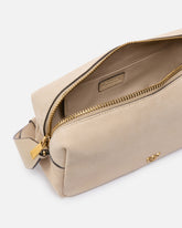 Horizontal Bag medium shoulder bag in suede - | Pinko