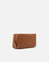 Średnia zamszowa torebka na ramię Horizontal Bag - Brązowy | Pinko