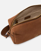 Horizontal Bag medium shoulder bag in suede - | Pinko