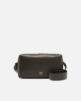 Borsa a spalla media Horizontal Bag in pelle - Grigio | Pinko