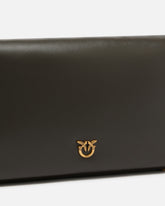 Borsa a spalla media Horizontal Bag in pelle - Grigio | Pinko