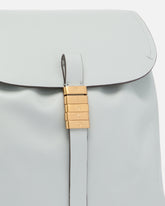 Zaino medio Saddle Backpack in pelle con anelli logati - | Pinko