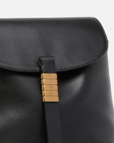 Zaino medio Saddle Backpack in pelle con anelli logati - | Pinko