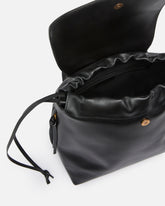 Sac à dos moyen Saddle Backpack en cuir avec anneaux logotés - | Pinko