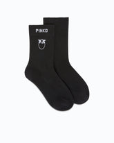 Socks with Love Birds logo - Multicolor Black-White | Pinko