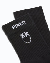 Socks with Love Birds logo - Multicolor Black-White | Pinko