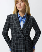 Giacca doppiopetto a quadri - | Pinko