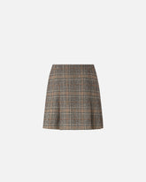 Wrap mini skirt with check motif - | Pinko