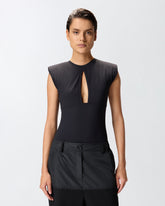 Run-resistant bodysuit with cut-out detail - | Pinko