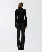 Maglia aderente in tulle a rete - | Pinko