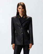 Pinstriped blazer with strap - | Pinko