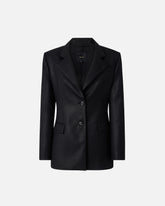 Blazer gessato con cinturino - | Pinko