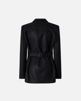 Blazer gessato con cinturino - | Pinko