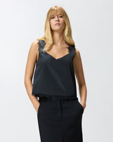 Top with lace inserts - | Pinko