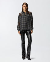 Camicia a quadri con pizzo - | Pinko