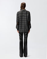 Camicia a quadri con pizzo - | Pinko