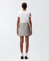 Straight-cut wool-blend mini skirt - | Pinko