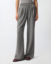 Pantaloni lunghi wide-leg in misto lana - | Pinko