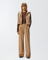 Lange Wide-Leg-Hose aus Wollmix - | Pinko