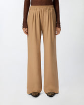 Lange Wide-Leg-Hose aus Wollmix - | Pinko