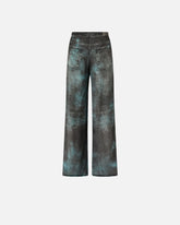 Pantalones de pernera ancha con estampado con efecto óptico - | Pinko