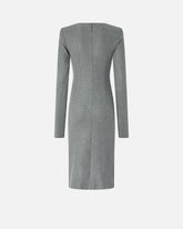 Slim-fit midi dress with draping - | Pinko