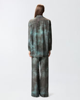 Camicia con stampa trompe-l'œil e collo a fusciacca - | Pinko