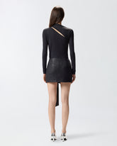 Minigonna gessata con fiocco - | Pinko