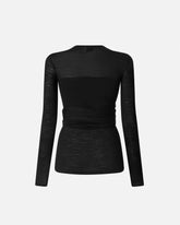 Wool-blend sweater with knot detail - | Pinko