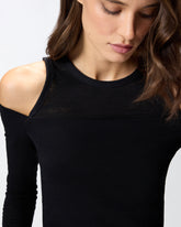 Long-sleeved sweater with open shoulders - | Pinko