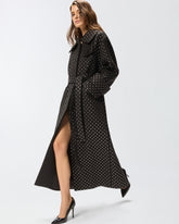 Trench con strass e borchie - | Pinko