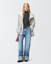 Parka cloutée à strass - | Pinko