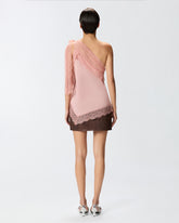 Top monospalla con profili in pizzo - | Pinko