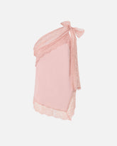 Top monospalla con profili in pizzo - | Pinko