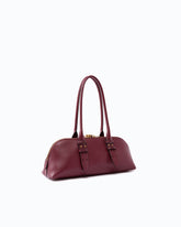 Borsa grande a spalla Escape Bag Horizontal in pelle - Bordeaux | Pinko
