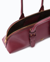 Borsa grande a spalla Escape Bag Horizontal in pelle - Bordeaux | Pinko