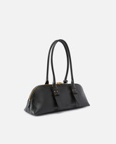 Escape Bag Horizontal large shoulder bag in leather - Black | Pinko