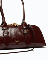 Escape Bag Horizontal large handbag in new shiny leather - | Pinko