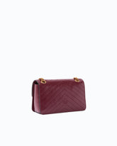 Mini Love Bag One Light small handbag in chevron leather - Bordeaux | Pinko