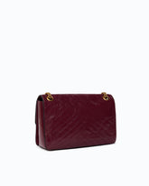 Borsa a tracolla media Love One Light in pelle lucida - Bordeaux | Pinko