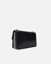 Love Bag One medium handbag in chevron leather - | Pinko