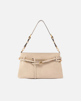 Belt Bag medium shoulder bag in suede - Beżowy | Pinko