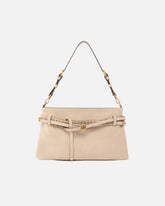 Borsa a spalla media Belt Bag in suede - Beige | Pinko