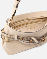 Belt Bag medium shoulder bag in suede - Beżowy | Pinko