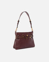 Belt Bag Mini small shoulder bag in leather - Burgundy | Pinko