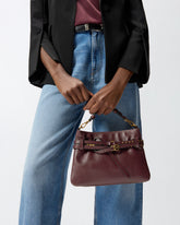 Belt Bag Mini small shoulder bag in leather - Burgundy | Pinko